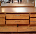 Vintage Drexel Triple Dresser Mid Century Retro with Mirror SOLID wood