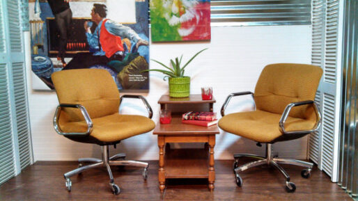 SOLD! Steelcase Vintage Retro Modern Swivel Chairs Reclining and Adjustable in Height, 1970s Modern Retro Chairs Set of 3