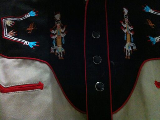 Vintage Tru West Rockmount Ranch Wear Denver Colorado Tribal embroidered design Child's Large  - Image 3