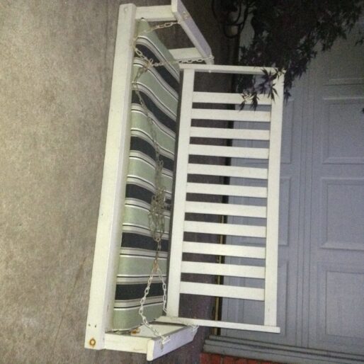 Vintage porch swing wooden Bench with chains