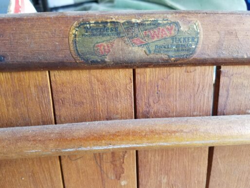 3 Vintage Solid Wood Slatted Folding Chairs Peerless Tucker Duck & Rubber Company