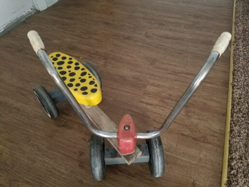 Vintage Toy Playskool Ride on tyke Bike Wooden Scooter 1965 - Image 6